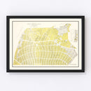 Vintage Map of Beverly Hills, California 1940
