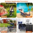 Foldable Camping Chair with Reclining Backrest & Carry Bag