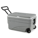 103 Quart Wheeled Cooler with Pull Handle and Drain Plug by LJGDeals