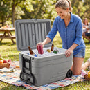 103 Quart Wheeled Cooler with Pull Handle and Drain Plug by LJGDeals