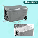 103 Quart Wheeled Cooler with Pull Handle and Drain Plug by LJGDeals