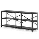Console Table With X Back Design, Extra Long Storage by HouseOfZazla