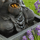 28" H Outdoor Buddha Waterfall Fountain