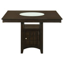Tolland - Counter Height Dining Table With Storage Pedestal - Cappuccino by HouseOfZazla