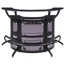 Elaina - 3 Piece Curved Freestanding Home Bar - Black by HouseOfZazla