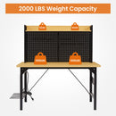 48" Adjustable Workbench with Pegboard