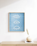 Blue evil eyes