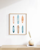 Watercolor surfboards