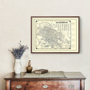 Vintage Map of Sacramento, California 1920