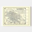 Vintage Map of Sacramento, California 1920