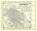 Vintage Map of Sacramento, California 1920