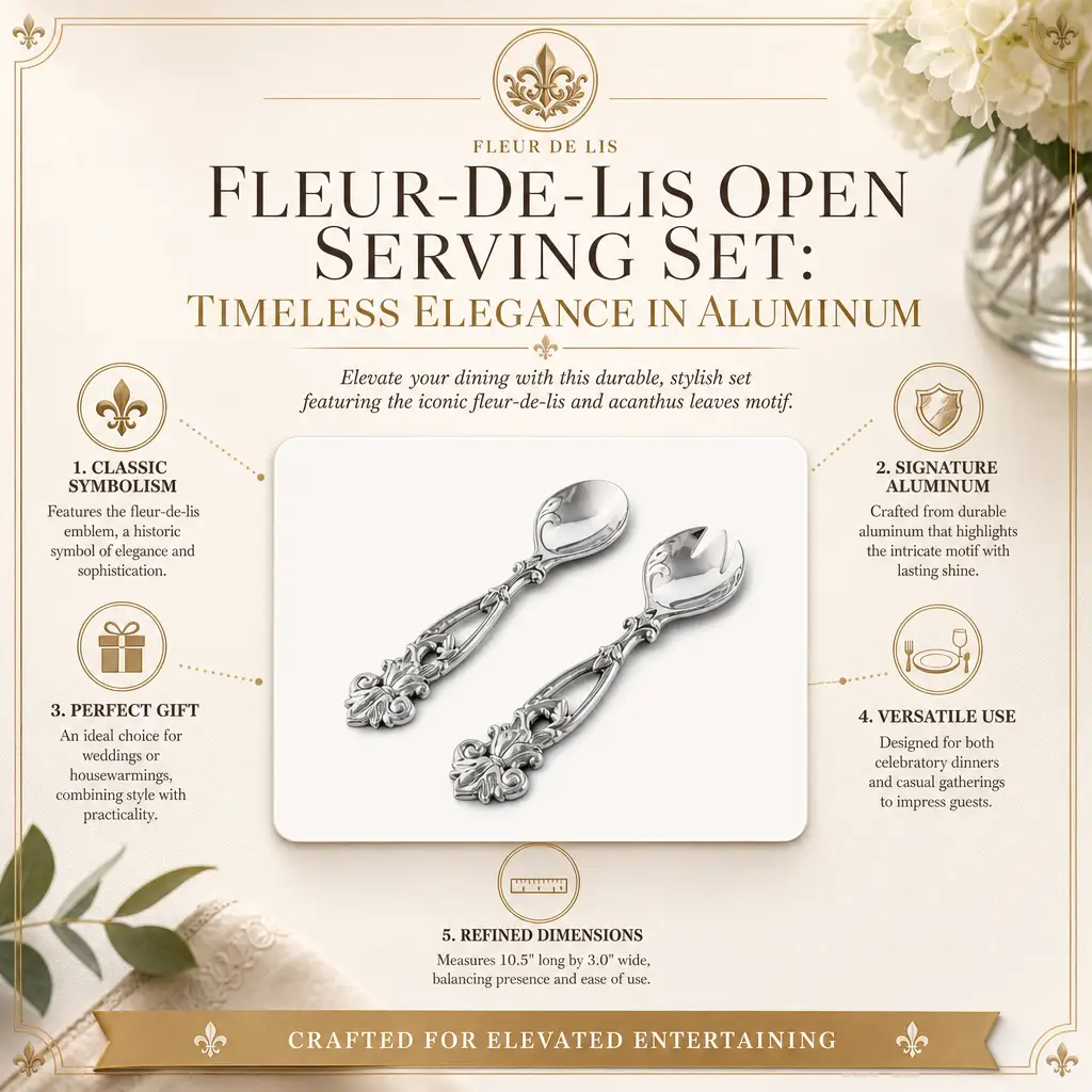 Fleur-De-Lis Open Serving Set, photo 11 of 11
