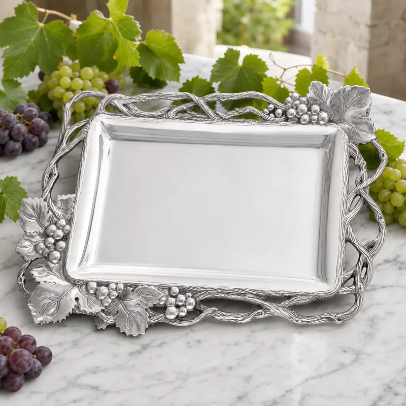 Grape Open Vine Rectangle Tray, photo 2 of 10