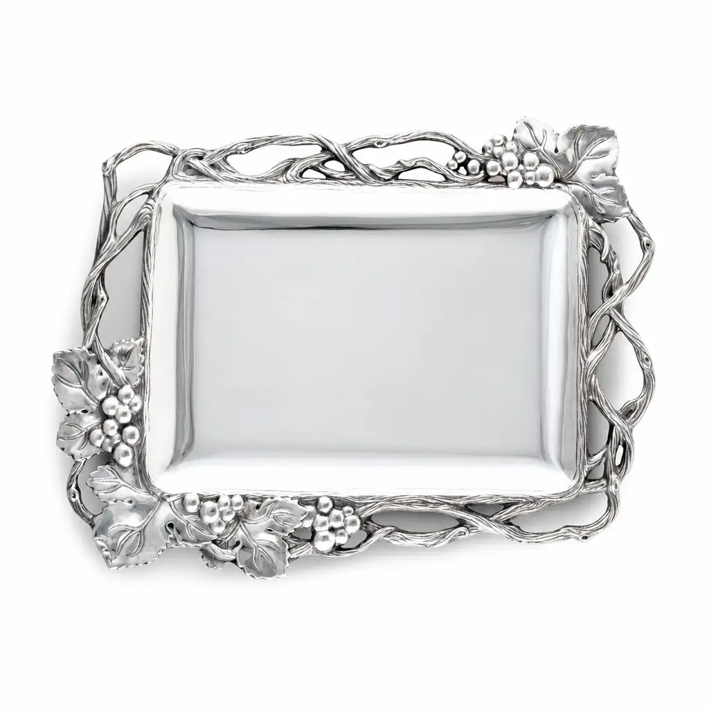 Grape Open Vine Rectangle Tray
