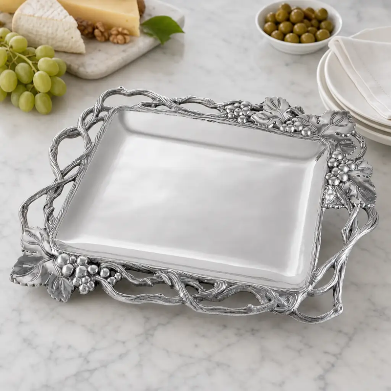 Grape Open Vine Rectangle Tray, photo 5 of 10