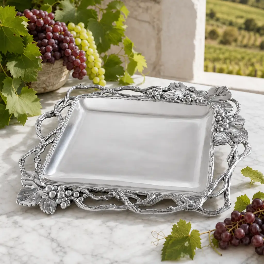 Grape Open Vine Rectangle Tray, photo 3 of 10