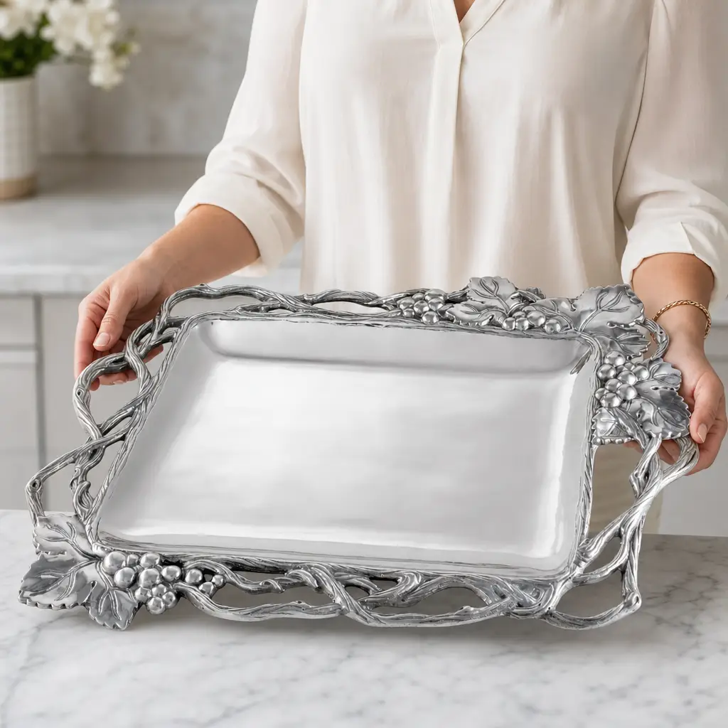 Grape Open Vine Rectangle Tray, photo 8 of 10