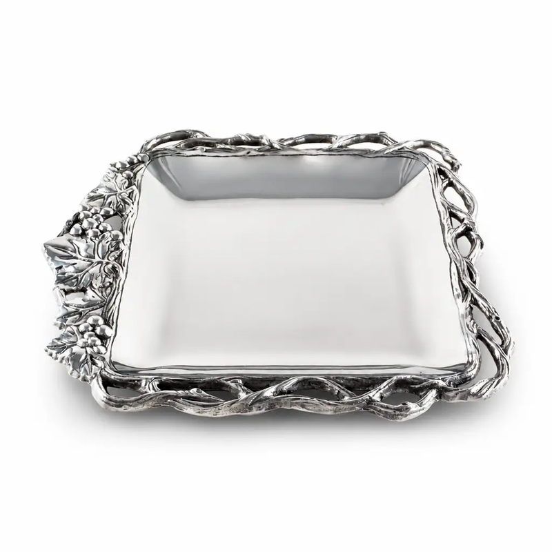 Grape Open Vine Square Tray 12
