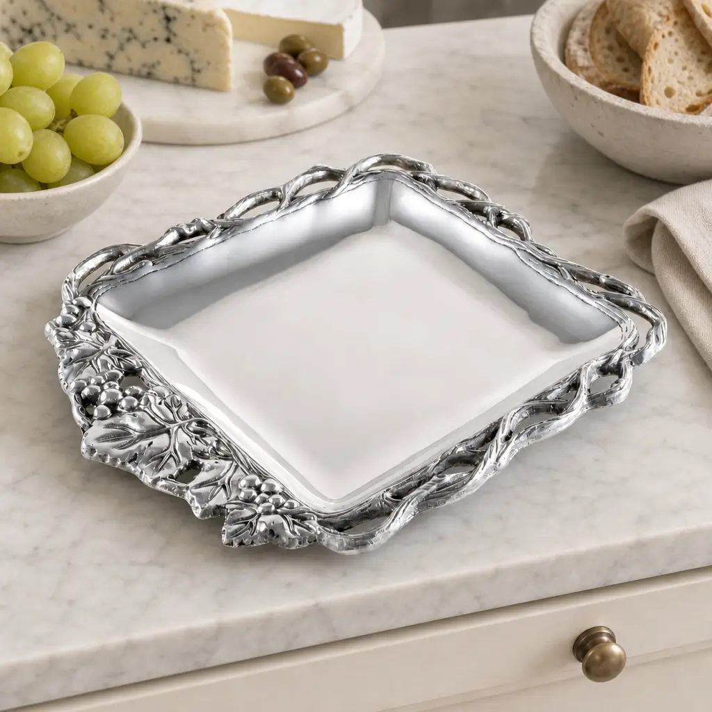 Grape Open Vine Square Tray 12, photo 5 of 11