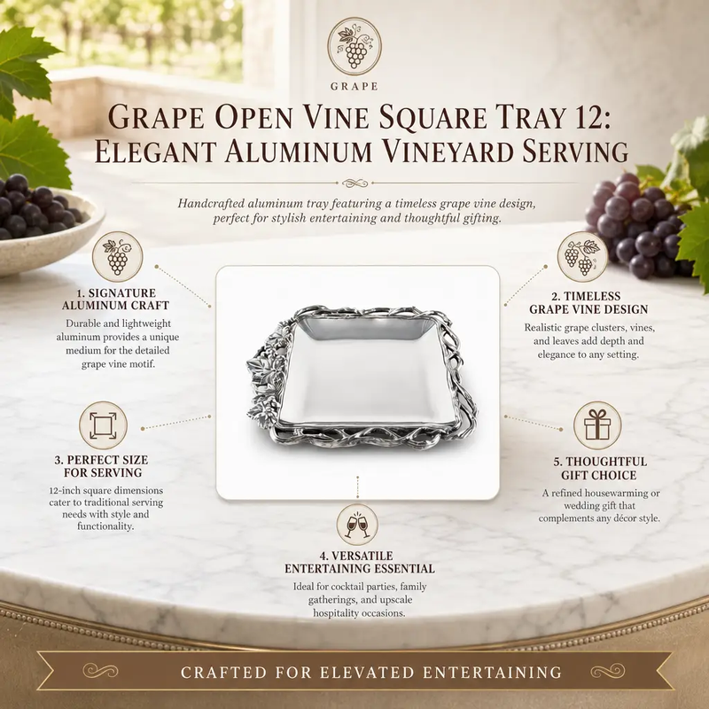 Grape Open Vine Square Tray 12, photo 11 of 11