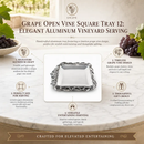 Grape Open Vine Square Tray 12 by Arthur Court Designs