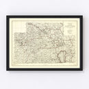 Vintage Map of Tahoe National Forest 1925