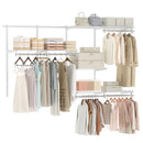 Closet System 4-8 FT Wall-Mounted Closet Shelves and Rod by LJGDeals