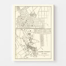Vintage Map of Stanford University, 1928