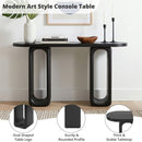 Art Sculptural Console Table With Oval Cutout Legs - Black by HouseOfZazla