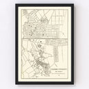 Vintage Map of Stanford University, 1928