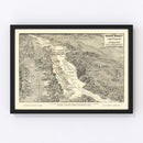 Vintage Map of Death Valley 1929