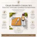 Grape Bamboo Cheese Set by Arthur Court Designs