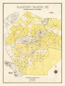 Vintage Map of Rancho Santa Fe, California 1929