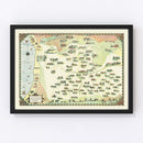 Vintage Map of Beverly Hills, California 1930