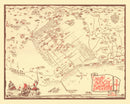 Vintage Map of Santa Barbara, California 1930