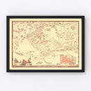 Vintage Map of Santa Barbara, California 1930