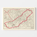 Vintage Map of Madera County, California 1914