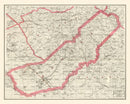 Vintage Map of Madera County, California 1914