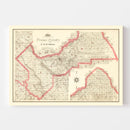 Vintage Map of Fresno County, California 1914