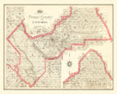 Vintage Map of Fresno County, California 1914