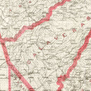 Vintage Map of Calaveras County, California 1914