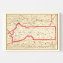 Vintage Map of Sierra County, California 1914