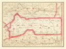 Vintage Map of Sierra County, California 1914