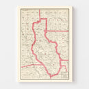 Vintage Map of Lake County, California 1914