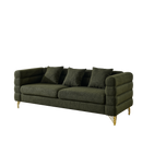 3-seater + 2-seater Combination sofa.Green teddy