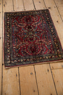 2x2.5 Vintage American Sarouk Square Rug Mat