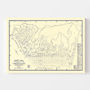 Vintage Map of Sausalito, California 1920