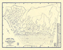Vintage Map of Sausalito, California 1920