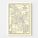 Vintage Map of Napa, California 1920