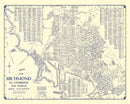 Vintage Map of Richmond, California 1920